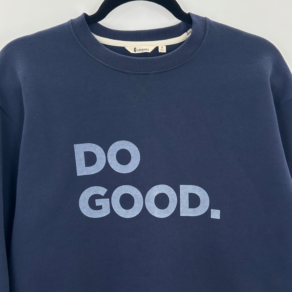 Cotopaxi Do Good Crewneck Sweatshirt Navy Blue Women Small Organic Cotton Blend - Picture 3 of 9